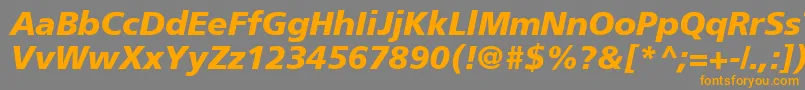 ForeignerBolditalicBolditalic Font – Orange Fonts on Gray Background