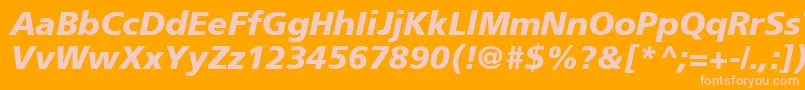 Czcionka ForeignerBolditalicBolditalic – różowe czcionki na pomarańczowym tle