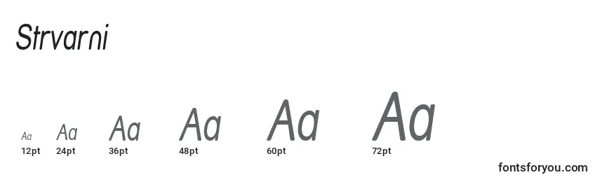 Strvarni Font Sizes