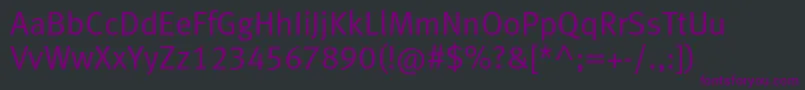 フォントMetanormallfc – 黒い背景に紫のフォント