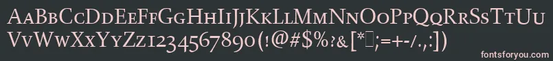 GilgameshSmallCapsLetPlain.1.0 Font – Pink Fonts on Black Background