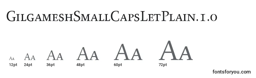 Размеры шрифта GilgameshSmallCapsLetPlain.1.0