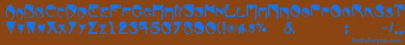 AlienBold Font – Blue Fonts on Brown Background