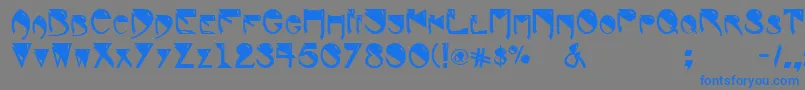 AlienBold Font – Blue Fonts on Gray Background