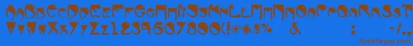 AlienBold Font – Brown Fonts on Blue Background