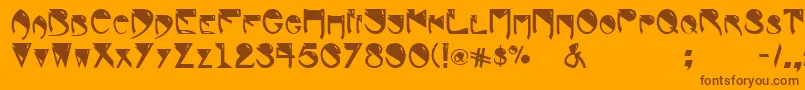 AlienBold Font – Brown Fonts on Orange Background