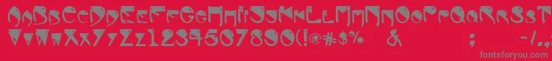 Шрифт AlienBold – серые шрифты на красном фоне