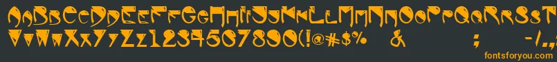 Шрифт AlienBold – оранжевые шрифты на чёрном фоне