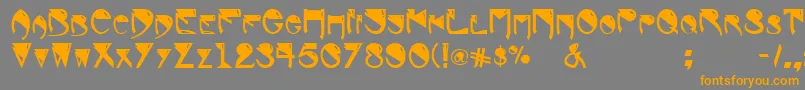 AlienBold Font – Orange Fonts on Gray Background