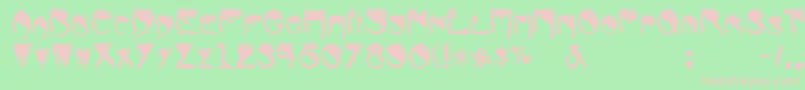 fuente AlienBold – Fuentes Rosadas Sobre Fondo Verde