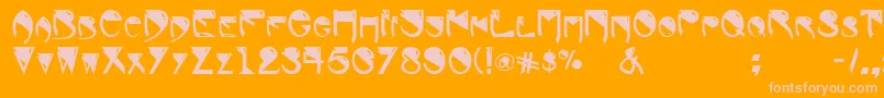 AlienBold Font – Pink Fonts on Orange Background