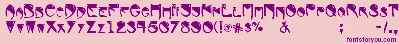 AlienBold Font – Purple Fonts on Pink Background