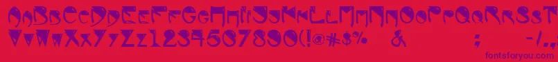 AlienBold Font – Purple Fonts on Red Background