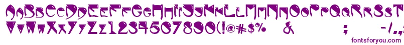 AlienBold Font – Purple Fonts on White Background