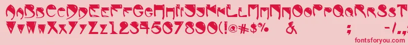 AlienBold Font – Red Fonts on Pink Background