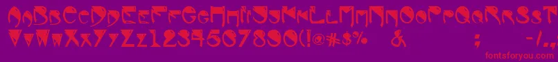 AlienBold Font – Red Fonts on Purple Background