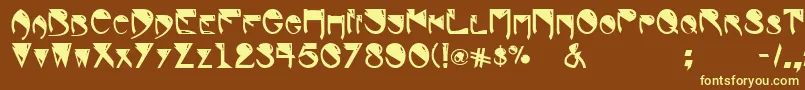 Police AlienBold – polices jaunes sur fond brun