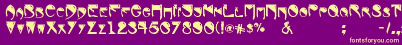 Шрифт AlienBold – жёлтые шрифты на фиолетовом фоне