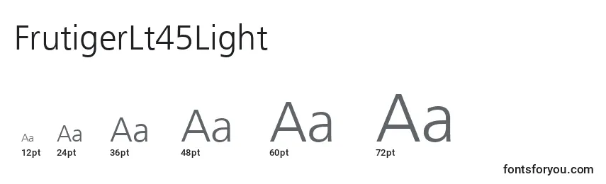 FrutigerLt45Light Font Sizes