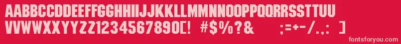 Strathmellibld Font – Pink Fonts on Red Background