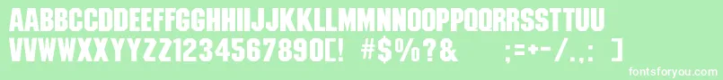 Strathmellibld Font – White Fonts on Green Background