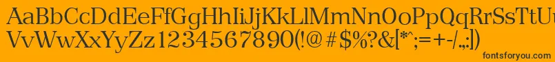 PriamosserialLightRegular Font – Black Fonts on Orange Background