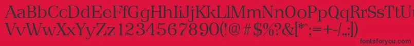 PriamosserialLightRegular Font – Black Fonts on Red Background