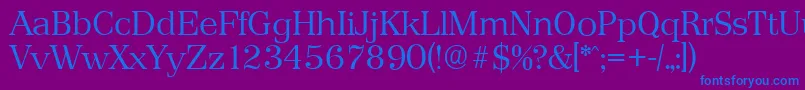 PriamosserialLightRegular Font – Blue Fonts on Purple Background