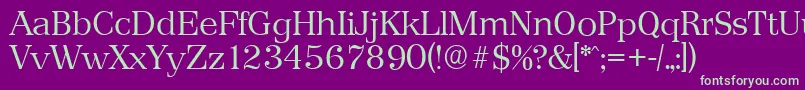 Шрифт PriamosserialLightRegular – зелёные шрифты на фиолетовом фоне