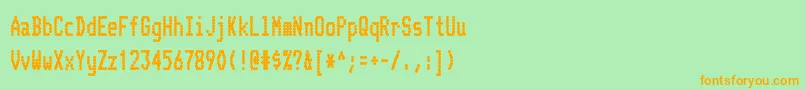 TelidoncdhvRegular Font – Orange Fonts on Green Background