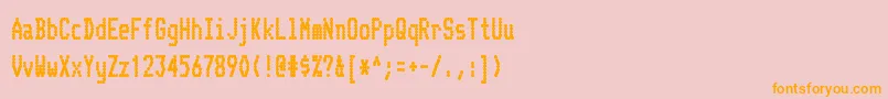 TelidoncdhvRegular Font – Orange Fonts on Pink Background