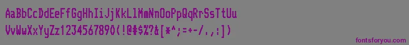 TelidoncdhvRegular Font – Purple Fonts on Gray Background