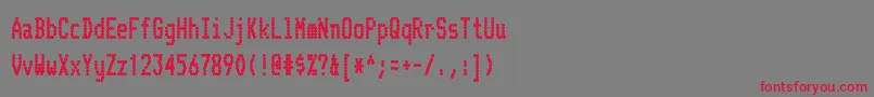 TelidoncdhvRegular Font – Red Fonts on Gray Background