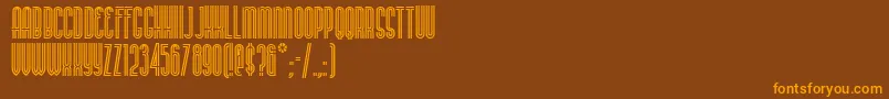 Buenosairesnf Font – Orange Fonts on Brown Background