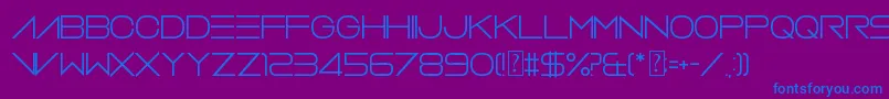 Police VerminVibes2White – polices bleues sur fond violet