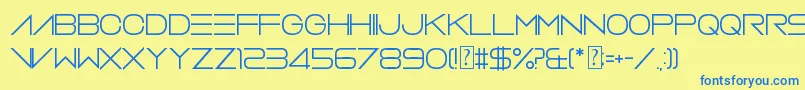 Шрифт VerminVibes2White – синие шрифты на жёлтом фоне