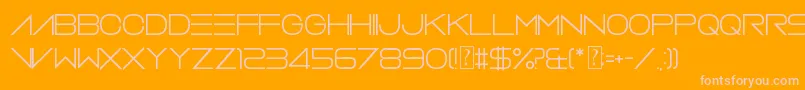 VerminVibes2White-fontti – vaaleanpunaiset fontit oranssilla taustalla