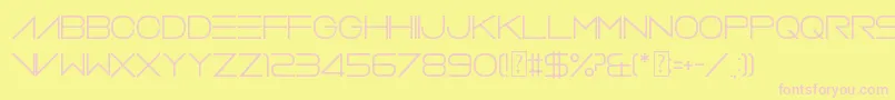 フォントVerminVibes2White – ピンクのフォント、黄色の背景