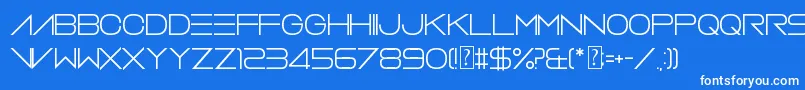 Police VerminVibes2White – polices blanches sur fond bleu