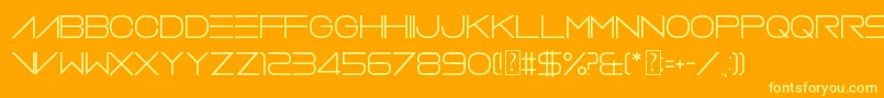 VerminVibes2White-fontti – keltaiset fontit oranssilla taustalla