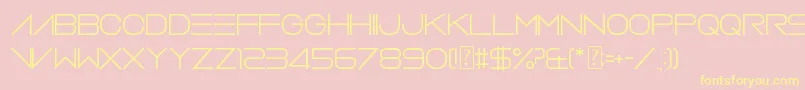 VerminVibes2White-Schriftart – Gelbe Schriften auf rosa Hintergrund