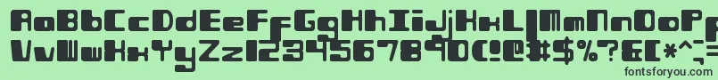 PhorfeitRegularBrk Font – Black Fonts on Green Background