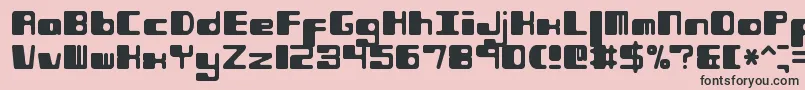 PhorfeitRegularBrk Font – Black Fonts on Pink Background