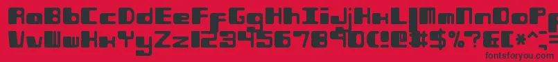 PhorfeitRegularBrk Font – Black Fonts on Red Background
