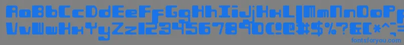 PhorfeitRegularBrk Font – Blue Fonts on Gray Background