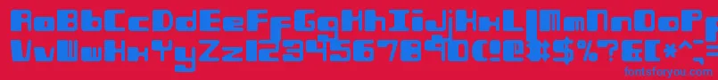PhorfeitRegularBrk Font – Blue Fonts on Red Background