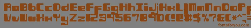 PhorfeitRegularBrk Font – Brown Fonts on Gray Background