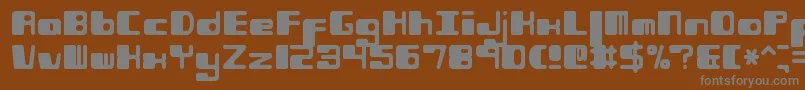 PhorfeitRegularBrk-Schriftart – Graue Schriften auf braunem Hintergrund