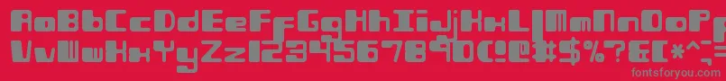 Шрифт PhorfeitRegularBrk – серые шрифты на красном фоне