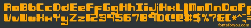 フォントPhorfeitRegularBrk – 黒い背景にオレンジの文字